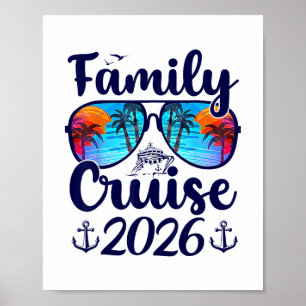 Family Cruise 2026 Family Vacation Matching Family Poster