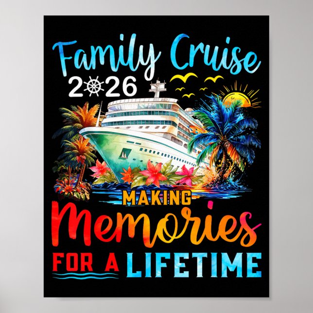 Family Cruise 2026 Group Matching Cruisin Together Poster (Front)