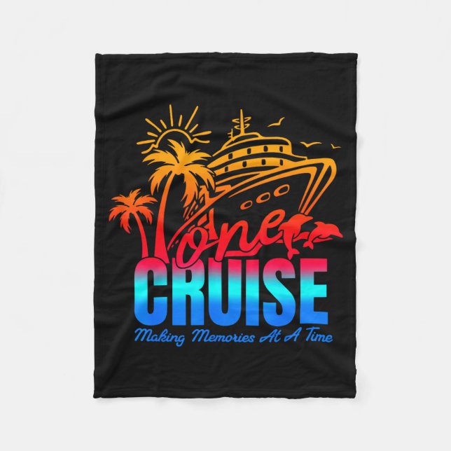 Family Cruise 2026 I Love It When We're Cruisin' T Fleece Blanket (Front)