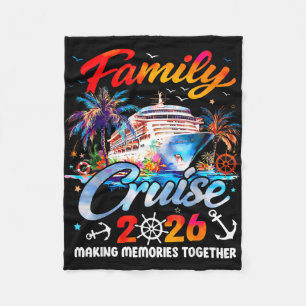 Family cruise 2026 making memories together beach fleece blanket