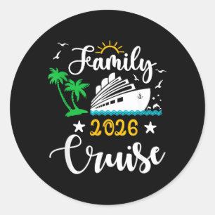 Family Cruise 2026 Matching Summer Vacation Classic Round Sticker