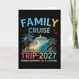 Family Cruise 2026 Oh Ship Funny Cruise Tropical Card