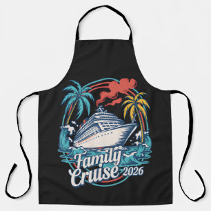 Family Cruise 2026 Summer Beach Vacation Family Apron