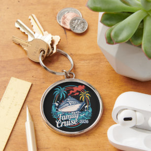 Family Cruise 2026 Summer Beach Vacation Family Key Ring