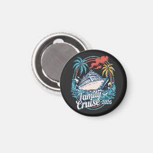 Family Cruise 2026 Summer Beach Vacation Family Magnet
