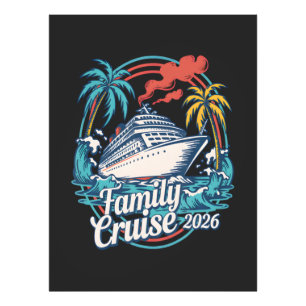 Family Cruise 2026 Summer Beach Vacation Family Photo Print