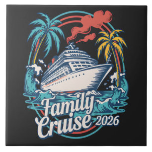 Family Cruise 2026 Summer Beach Vacation Family Tile