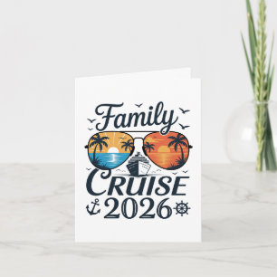 Family Cruise 2026 Summer Vacation Holiday Card