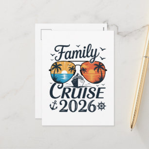 Family Cruise 2026 Summer Vacation Holiday Postcard