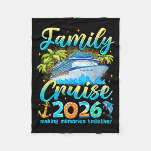 Family Cruise 2026 Summer Vacation Matching Family Fleece Blanket