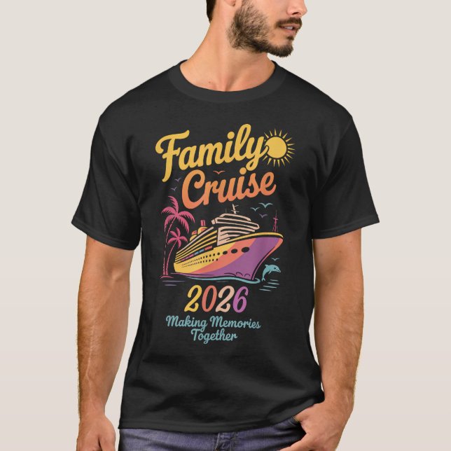 Family Cruise 2026 Tie Dye Family Matching  T-Shirt (Front)