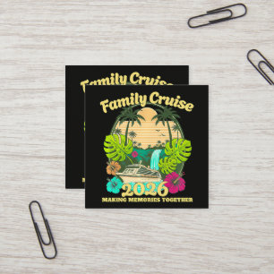 Family Cruise 2026 Vacation Square Business Card