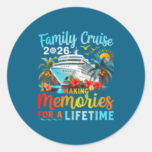 Family Cruise 2026 Vacation Summer Classic Round Sticker
