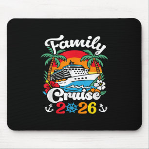 Family Cruise 2026 Vacation Sunset Tropical Trip K Mouse Mat