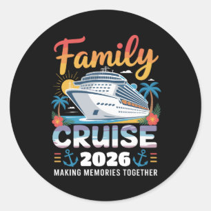 Family Cruise 2026 Vacation Trip Family Matching Classic Round Sticker