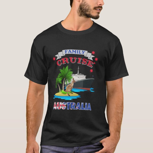 Family Cruise Australia Men Women Kids and Aussie  T-Shirt (Front)