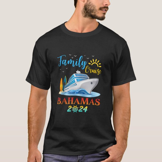 Family Cruise Bahamas 2024 Squad Matching Vacation T-Shirt (Front)
