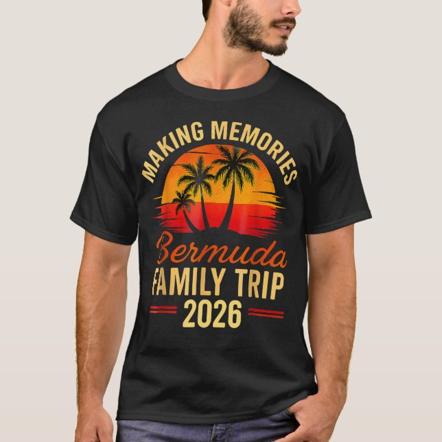 Family Cruise Bermuda 2026 Summer Matching Vacatio T-Shirt (Front)