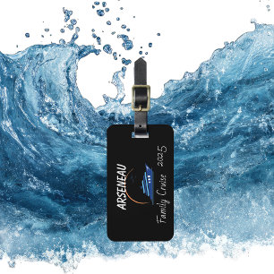  FAMILY CRUISE  Black Personalise Luggage Tag