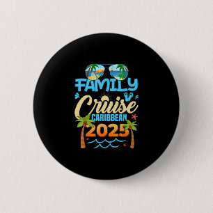 Family Cruise Caribbean 2025 Matching Vacation 202 6 Cm Round Badge