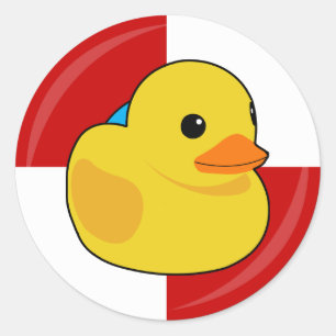 Family Cruise Cruising Ducks Kids Collectable Classic Round Sticker