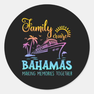 Family Cruise Family Matching Group Couples Cruise Classic Round Sticker