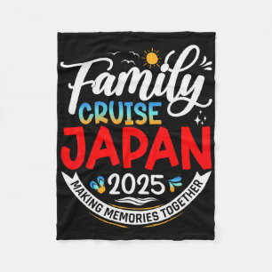 Family Cruise Japan 2025 Matching Family Vacation Fleece Blanket