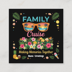 Family Cruise Making Memories Together Square Business Card
