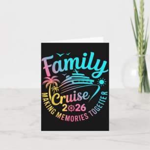 Family Cruise Making Memories Vacation Artwork Card