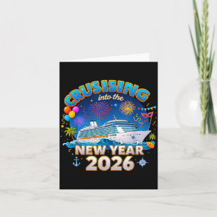 Family Cruise New Year 2026 Vacation Card