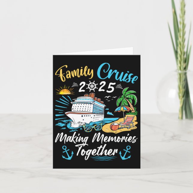 Family Cruise Party Celebration Costume Outfit Tee Card (Front)