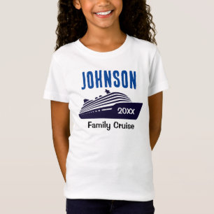 Family Cruise Ship Personalised Kid Girl Tshirt