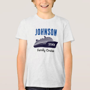 Family Cruise Ship Personalised Kids Boy Tshirt  
