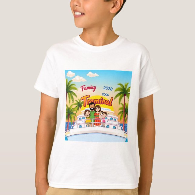 Family Cruise Ship Trip T-Shirt (Front)