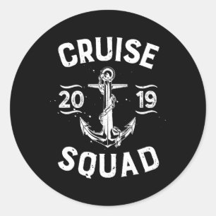 Family Cruise Squad 2019 T Shirt Vacation Vintage Classic Round Sticker