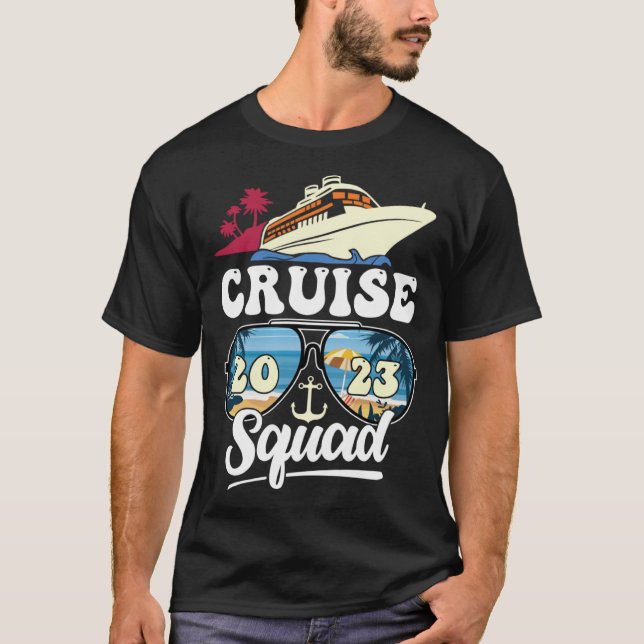 Family Cruise Squad 2023 Family Matching Group Squ T-Shirt (Front)