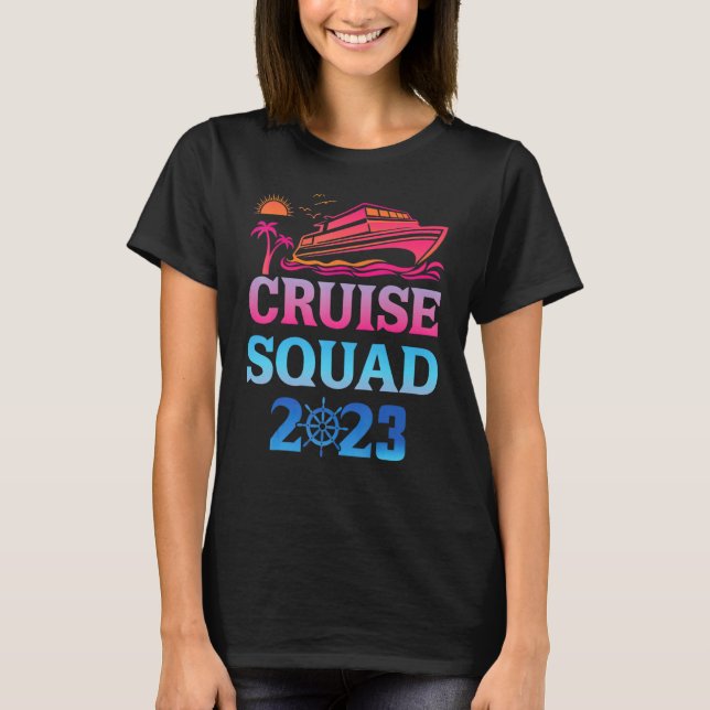 Family Cruise Squad 2023 Family Matching Group Squ T-Shirt (Front)