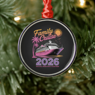 Family Cruise Squad 2026 Vacation Matching Trip Metal Tree Decoration