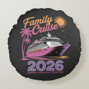 Family Cruise Squad 2026 Vacation Matching Trip Round Cushion