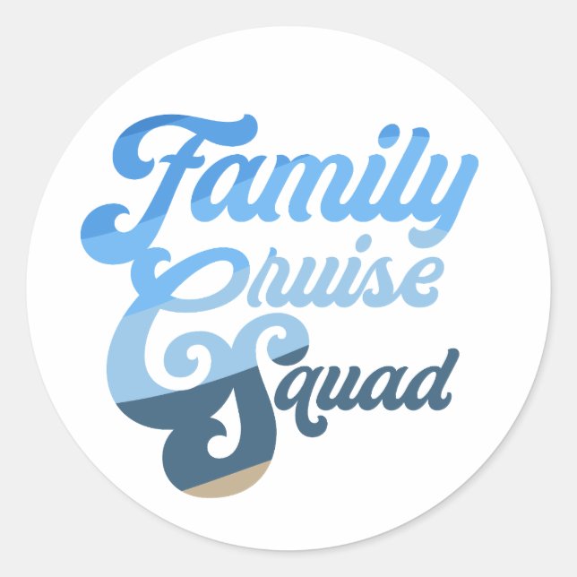 Family Cruise Squad Classic Round Sticker (Front)