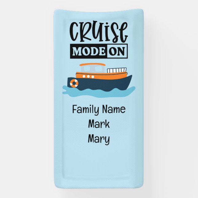 Family Cruise Squad  Travel Vacation  Banner (Vertical)