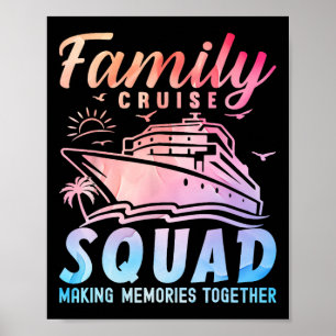 Family Cruise Squad Vacation Matching Group 2025 B Poster