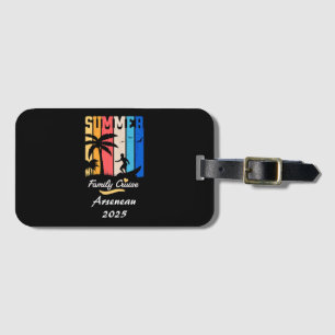 Family Cruise Summer Black Personalise Luggage Tag