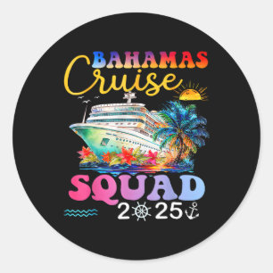 Family Cruise The Bahamas 2025 Summer Matching Vac Classic Round Sticker