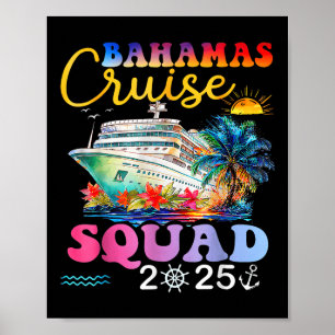 Family Cruise The Bahamas 2025 Summer Matching Vac Poster