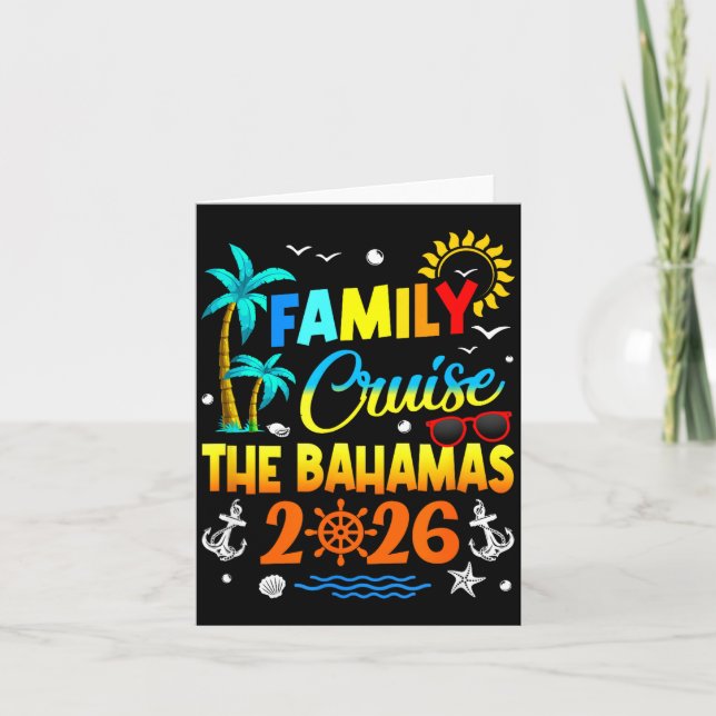 Family Cruise The Bahamas 2026 Summer Matching Vac Card (Front)