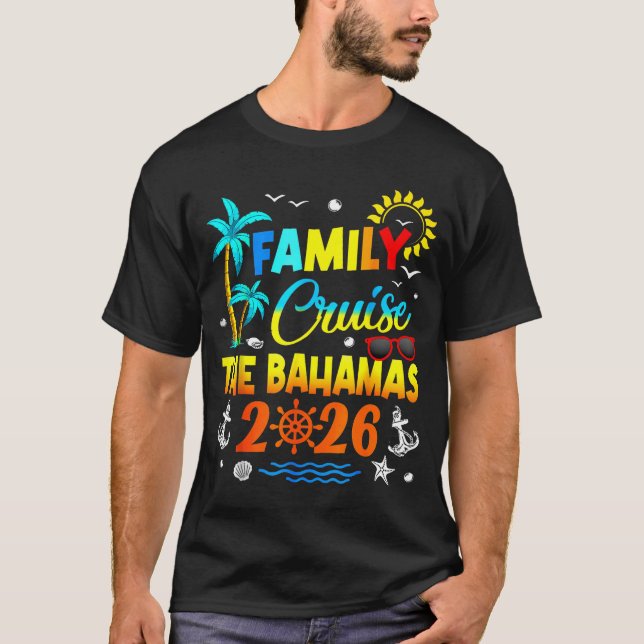 Family Cruise The Bahamas 2026 Summer Matching Vac T-Shirt (Front)
