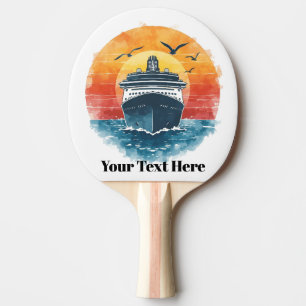 Family Cruise Vacation Fun Set Sail Custom Ping Pong Paddle