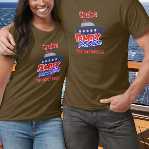 Family Cruise Vacation Personalise T-Shirt