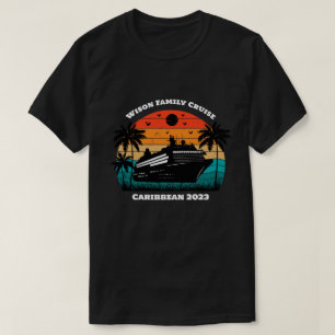 Family Cruise Vacation Personalized Name and Year  T-Shirt